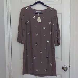 NWT BODEN MAUVE EMBELLISHED DRESS
